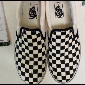 Used Authentic Black and White Checkered Vans